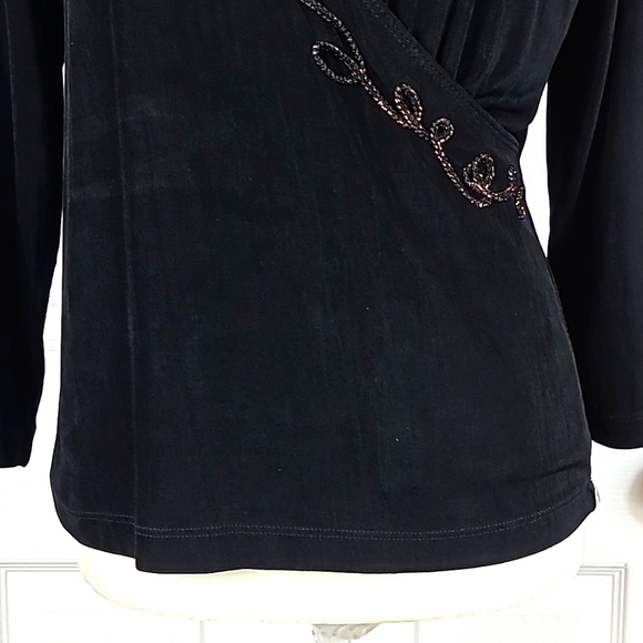 Chico's Travelers Crossover Blouse - Picture 4 of 11